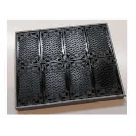 Chambre de tirage et tampons 1/32, caniveaux