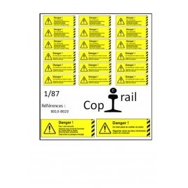 Signalétique 1/87 réf: 8010 8020