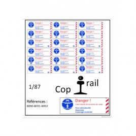 Signalétique 1/87 réf : 8090-8091-8092