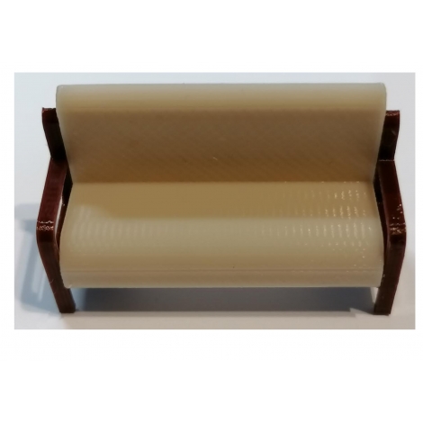 Banquette de salle d'attente de gare, échelle zéro 1/43,5