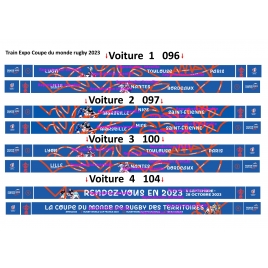 Pelliculage Train Expo Jouef 1/87, Coupe du Monde Rugby 2023
