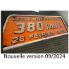 Plaque record du monde de vitesse 380 km/h / 40 cm