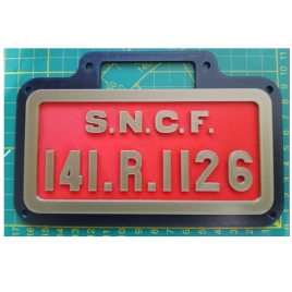 Plaque locomotive 141 R 1126
