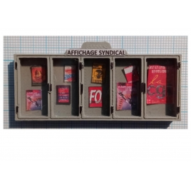 Vitrine affichage syndical 1/43,5, échelle zéro