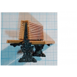 Banc double de jardin public, échelle zéro, 1/43,5