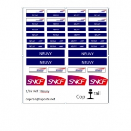 Panneaux de gare de Neuvy ho 1/87