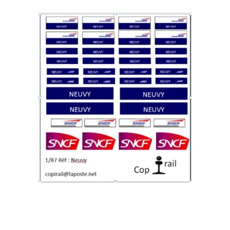 Panneaux de gare de Neuvy ho 1/87
