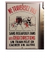 Plaque "Ne traversez pas" Liagre, format carte postale 15 x 10,5