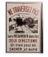 Plaque "Ne traversez pas" Dauphiné, format carte postale 15 x 10,5