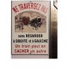 Plaque "Ne traversez pas " Auer, format carte postale 15 x 10,5