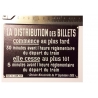 Plaque La distribution des billets, format 15 x 10,5 cm