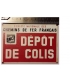 Plaque Dépôt de colis, rouge format 15  x10