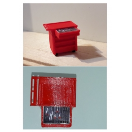 Servante d'atelier 1/43 pour garage automobile ou atelier d'entretin du matériel