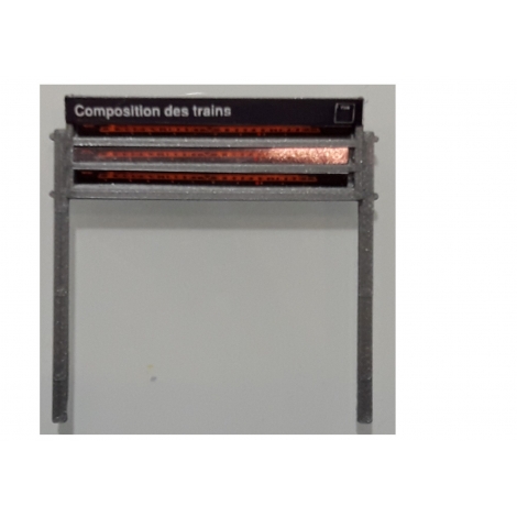 TRV 300 Tableau de Repérage des Voitures Composition des trains 1/43,5