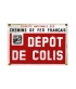 Plaque Sncf "Dépôt de colis" Rouge.