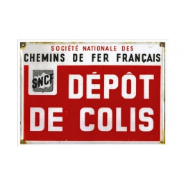 Plaque Dépôt de colis Rouge