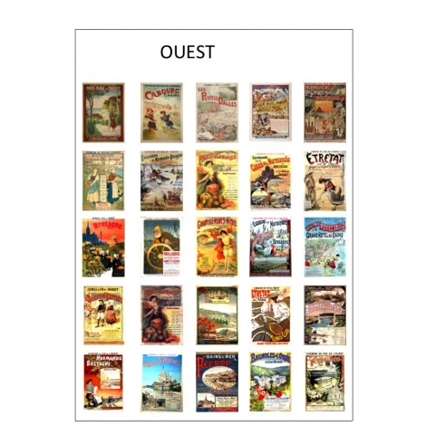 Affiches Chemin de fer de l'Ouest, échelle 1/87 échelle ho