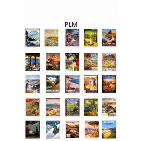 Affiches Chemins de fer de Paris à Lyon à la Méditérannée, échelle ho, 1/87