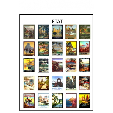 Affiches Chemin de fer de l' Etat, échelle 1/87 échelle ho