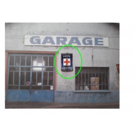 Repro d'une plaque émaillée " Poste de secours-Touring Club de France"1/43,5-1/87