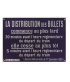 Plaque Sncf "La distribution des billets"