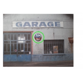 Repro de plaque émaillée "Vespa Service" 1/43,5 - 1/87