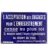 Plaque Sncf,  "L'acceptation des bagages"
