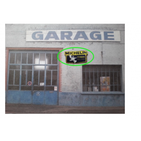 Repro de plaque émaillée " Michelin Bibendum Tyres" 1/43,5 - 1/87