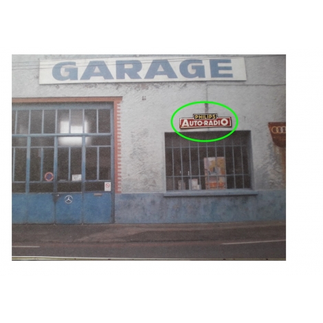 Repro de plaque émaillée "Philips Auto-Radio" 1/43