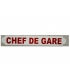 Plaque "Chef de gare Rouge"