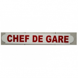 Plaque Chef de gare Rouge