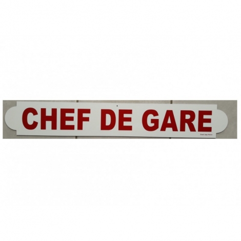 Plaque Chef de gare Rouge