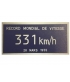 Plaque record du monde de vitesse CC 7107 331 KM/H