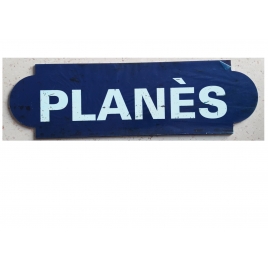 Repro de la plaque de la gare de Planès, desservie pa rle Train Jaune