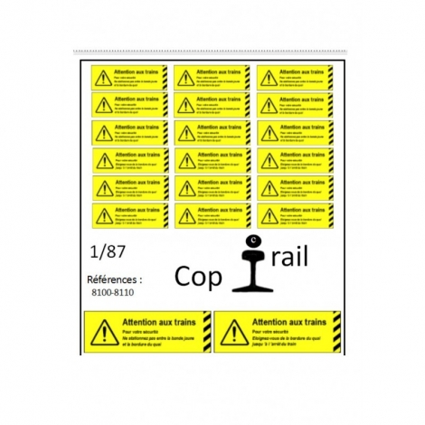 Signalétique 1/87 réf : 8100-8110