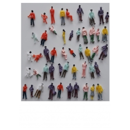 Lot de 50 personnages environ, ho 1/87