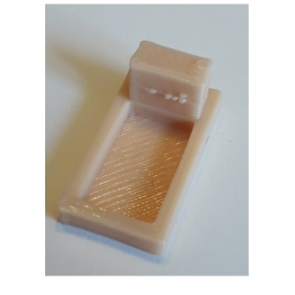 Pierre tombale inspirée de la Tombe de Jim Morrisson, échelle ho