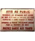 Avis au public échelle zéro 1/43,5