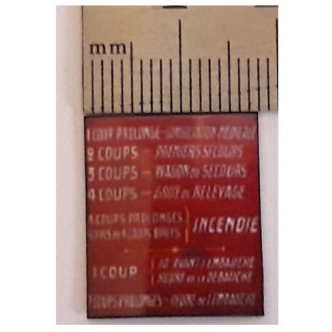 Plaque d'ateliers sirène 1/43,5