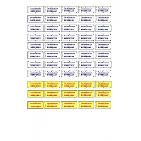 Plaques d'itinéraires ou de parcours