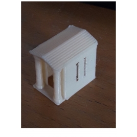 Petite chapelle en pierres pour cimetière, échelle N