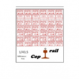 Plaque Piste échelle zéro