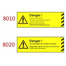 Plaque de sécurité de gares 8010 8020 échelle zéro
