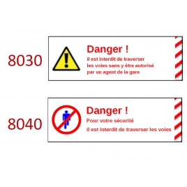 Plaque de sécurité de gares 8030 8040 échelle zéro