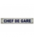 Plaque Chef de gare