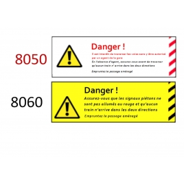 Plaque de sécurité de gares 8050 8060 échelle zéro
