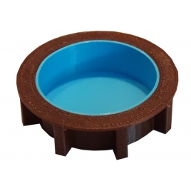 Piscine ronde hors-sol, échelle Ho 1/87