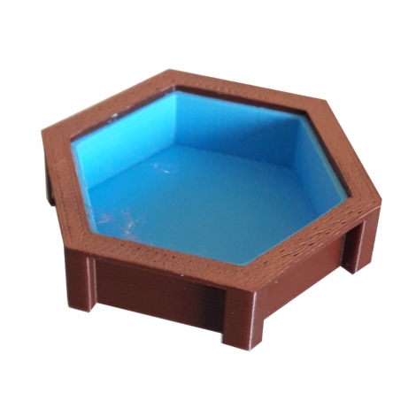 Piscine Hors sol hexagonale échelle Ho, 1/87