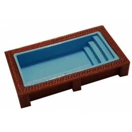 Piscine Hors sol rectangulaire échelle Ho ou Zéro