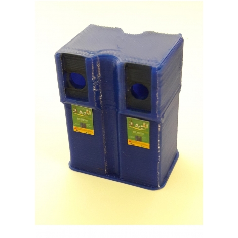 Borne de recyclage pour le verre, échelle zéro